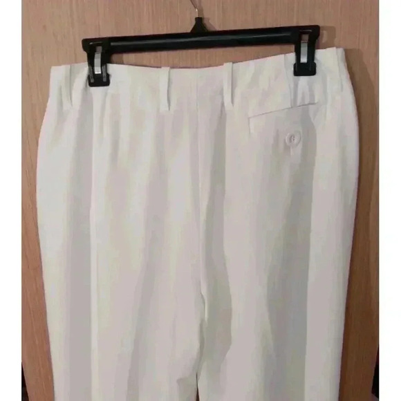 Chadwick's 12P‎ Womens White Trouser Full Lining High Rise Cuffed Hem Pockets - Picture 5 of 7